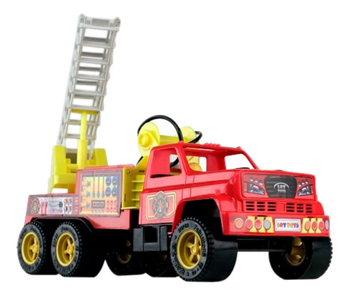 Carro Jeep Bomberos Con Escalera Y Sirena Niños juguete