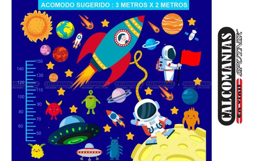 Vinil Decorativo Astronauta Infantil Juvenil Mod45