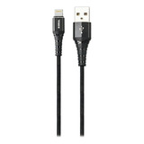 Cable Usb Soul Colores Full Jean Para iPhone | Reforzado Color Negro