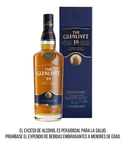 Whisky The Glenlivet 18 Años 700ml - mL a $1301