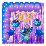 Kit Decoracion Cumpleaños Stitch 80 Piezas 