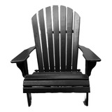 Cadeira Adirondack  Jardim Piscina Externa Pavão Preto Black