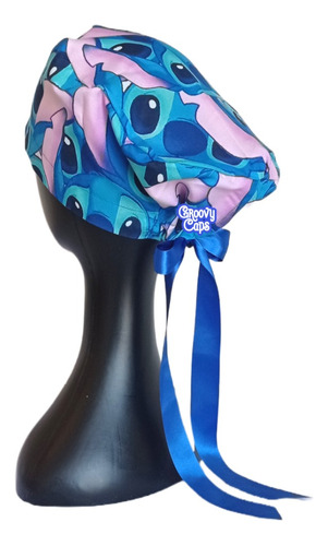 Gorro Quirúrgico Mujer Groovy Caps Stitch Azul