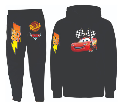 Conjuntos Cap Sudadera Y Jogger Cars Rayo Mcqueen