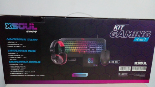 Kit Gaming 4 En 1 Xsoul Teclado, Mouse, Mousepad, Auricular 