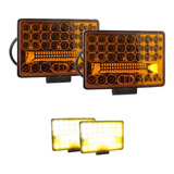 Par Faros Auxiliares 48 Led Fija Y Estrobo Jeep Moto 12-24v