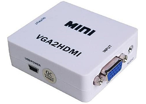 Convertidor Adaptador Vga A Hdmi Portatil + Audio Pc Laptop