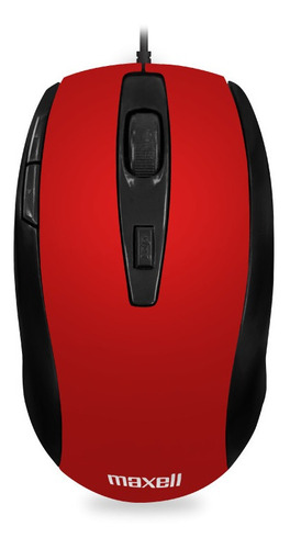 Mouse Usb Óptico Maxell 1600dpi Mowr-105 5 Botones Rojo