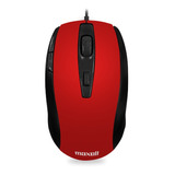 Mouse Usb Óptico Maxell 1600dpi Mowr-105 5 Botones Rojo