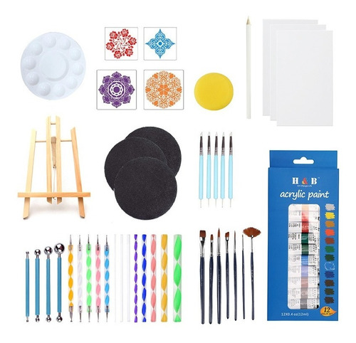 Kit Puntillismo Profesional Set Mandalas Premium 