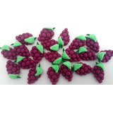 20 Mini Frutinhas Em Biscuit Uva