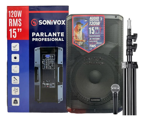 Cabina De Sonido Profesional Sonivox Vs-ac315nb 120 Watts