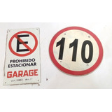 Lote De Carteles De Estacionamiento Reglamentarios