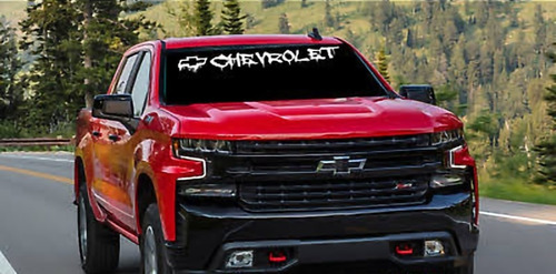 Calcomania Sticker Chevrolet Silverado Parabrisas Logo Graf