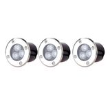 Pack 3 Focos Led Piso 3w Embutido Exterior - Sumatel