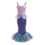 Disfraz De Princesa Ariel Sirenita Para Niñas Vestido Fiesta