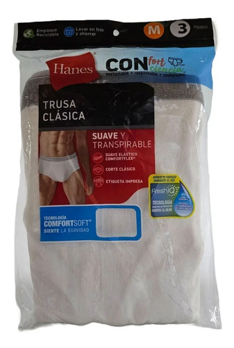 Hanes Trusa Caballero 4 Pack (12 Piezas)