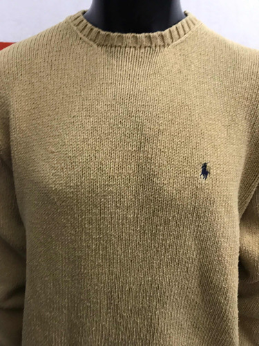 Sweater De Hilo Polo Ralph Lauren Beige Talle Large Hong Kon