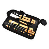 Kit Parrillero Set Asado Bbq Asador Cuchillo  Estuche