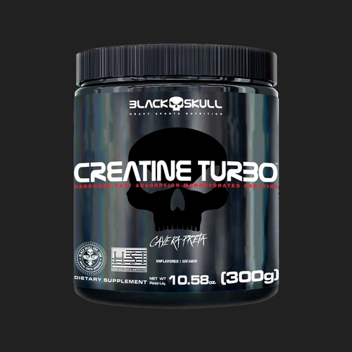 Creatine Turbo 300g Black Skull Caveira Preta