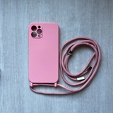 Funda Silicona Cover Silky Con Correa Para iPhone 12 Pro