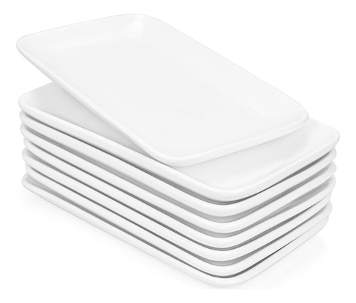 Set De Platos Rectangulares De Porcelana Bocadillos Postres