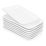 Set De Platos Rectangulares De Porcelana Bocadillos Postres