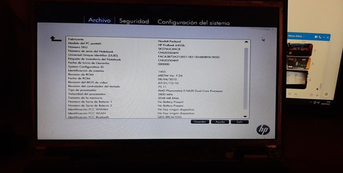  Hp Probook 6455b Amd Phenom 11 N620 Para Repuestos 