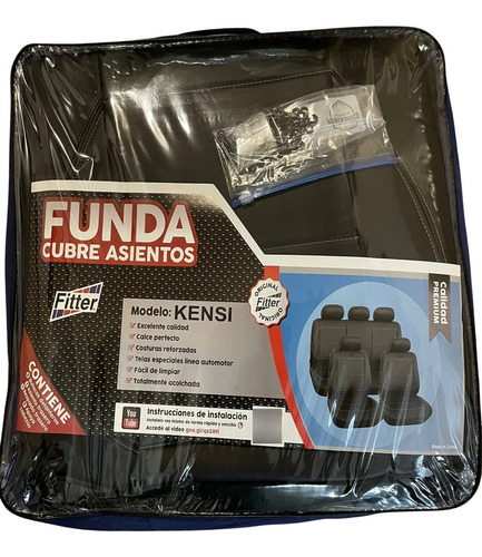 Funda Cubre Asiento Ford Ecosport+2018 Simil Cuero Acolchada