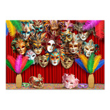 Fundo Fotográfico Carnaval Mascaras 3,50x5,00 Pn-01456