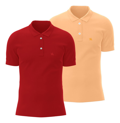 Kit 2 Camisas Gola Polo Anti Pilling Alta Qualidade Estilo