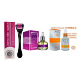 Kit Dermaroller + Serum Vitamina C Hialuronico + Colágeno