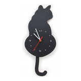 Moderno Reloj Pared De Gato Decorativo Medidas 48x21,5 Cms