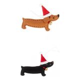 L 2x Colgantes Navideños Decorativos Adorno De Perro