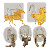 Moldes De Silicona Horse Shoes Horse Cowboy Boots/saddle