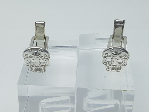 Mancuernillas Calavera Plata Ley .925 Mod12