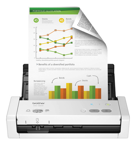 Scanner Portátil Brother Ads-1250w Usb Wi-fi Bivolt - Branco