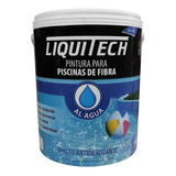 Pintura Pileta Piscina Liquitech Fibra Base Agua Antidesl 4l Color Celeste Aruba