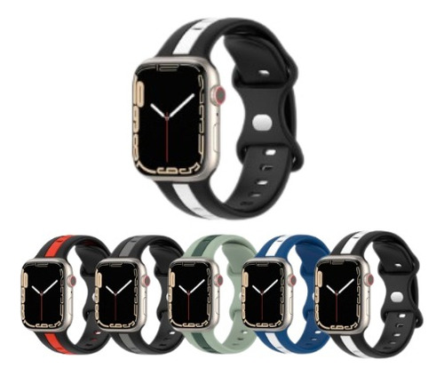 Correa Pulso En Silicona Para Apple Watch 9/8/7/6/5/se/ultra