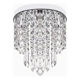 Lustre Teto Pendente Elegante Clássico Sala Cristal Brilho