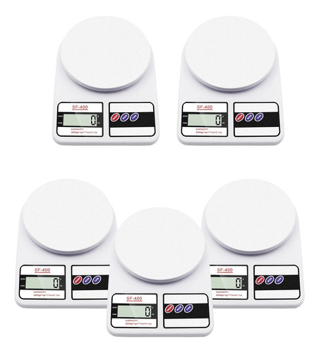 Pack 5 Pesas Digital De Cocina Hasta 7 Kilos  Hb Importacion