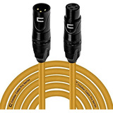 Cable Balanceado Xlr De Macho A Hembra Amarillo 4.6 Metros