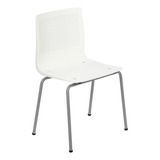 Silla Plastica Apilable Anana Diseño Comedor Cocina Reforzad Estructura De La Silla Patas Grises Asiento Asiento Plástico Blanco Diseño De La Tela No Tiene Tela