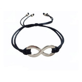 Pulsera Unisex, Negra, Infinito. Regulable, Canchera