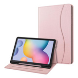 Funda Fintie Samsung Galaxy Tab S6 Lite Cuerina + Stand Rosa