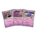 Kit Carta Pokemon Gastly Haunter Gengar Escarlate 151 