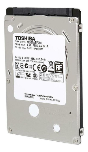 Disco Interno Hdd Toshiba 500gb Mq01abf Series Mq01abf050 