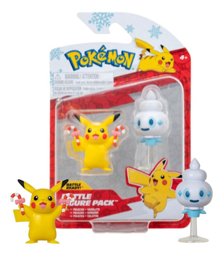 Pokemon Pikachu + Vanillite Figuras De 5cm