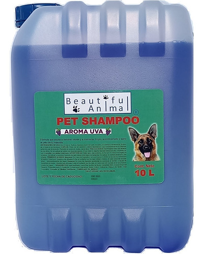 Shampoo Para Perro Beautiful Animal 10 Litros Aroma Uva