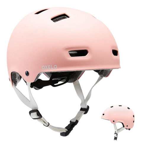 Casco Patinaje Monopatin Scooter Mujer Rosado Oxelo Certific